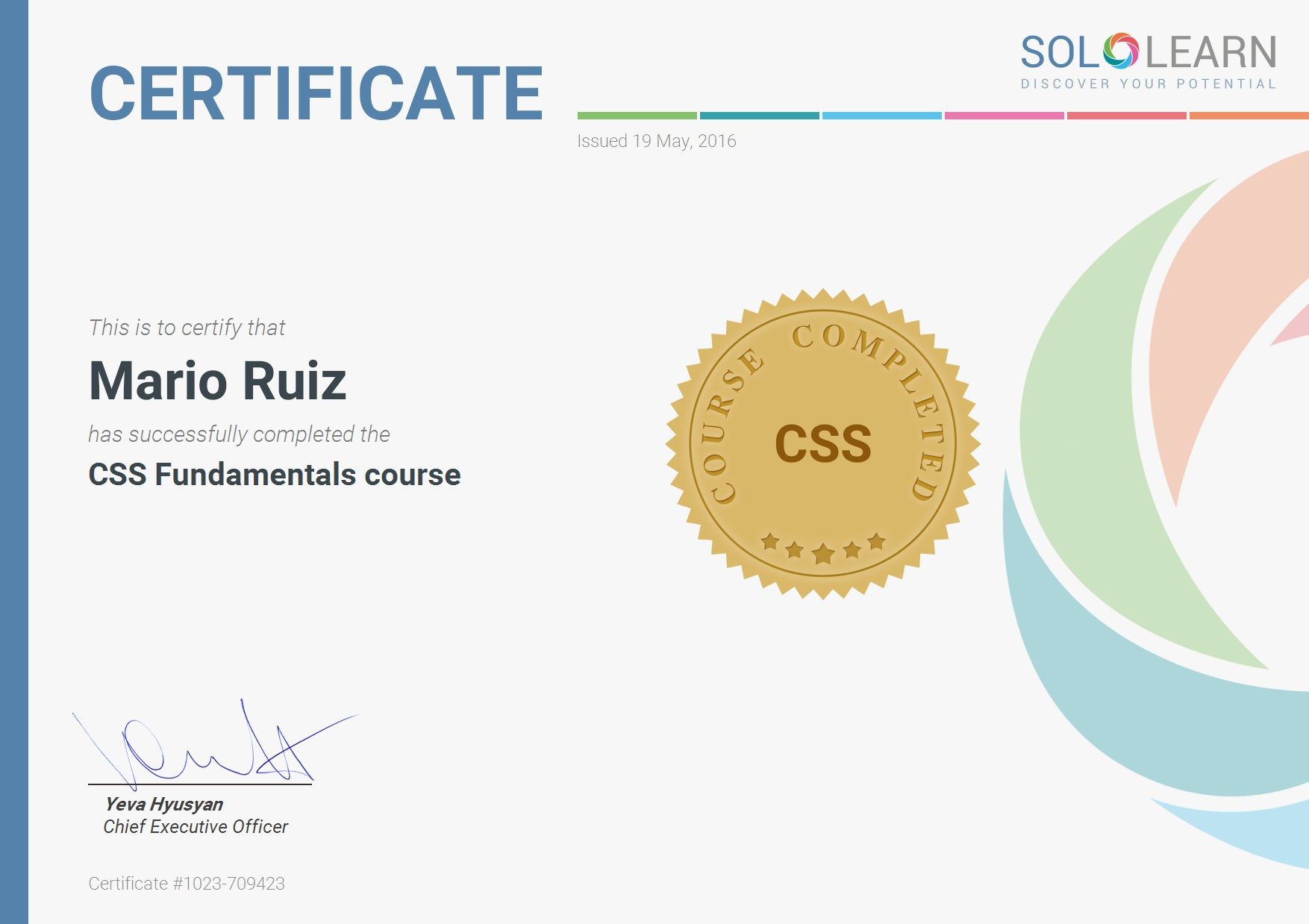 Certificado CSS SoloLearn